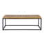 Banc de patio en bois et métal