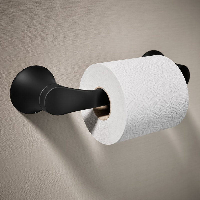Simplice Pivoting Toilet Paper Holder, Matte Black