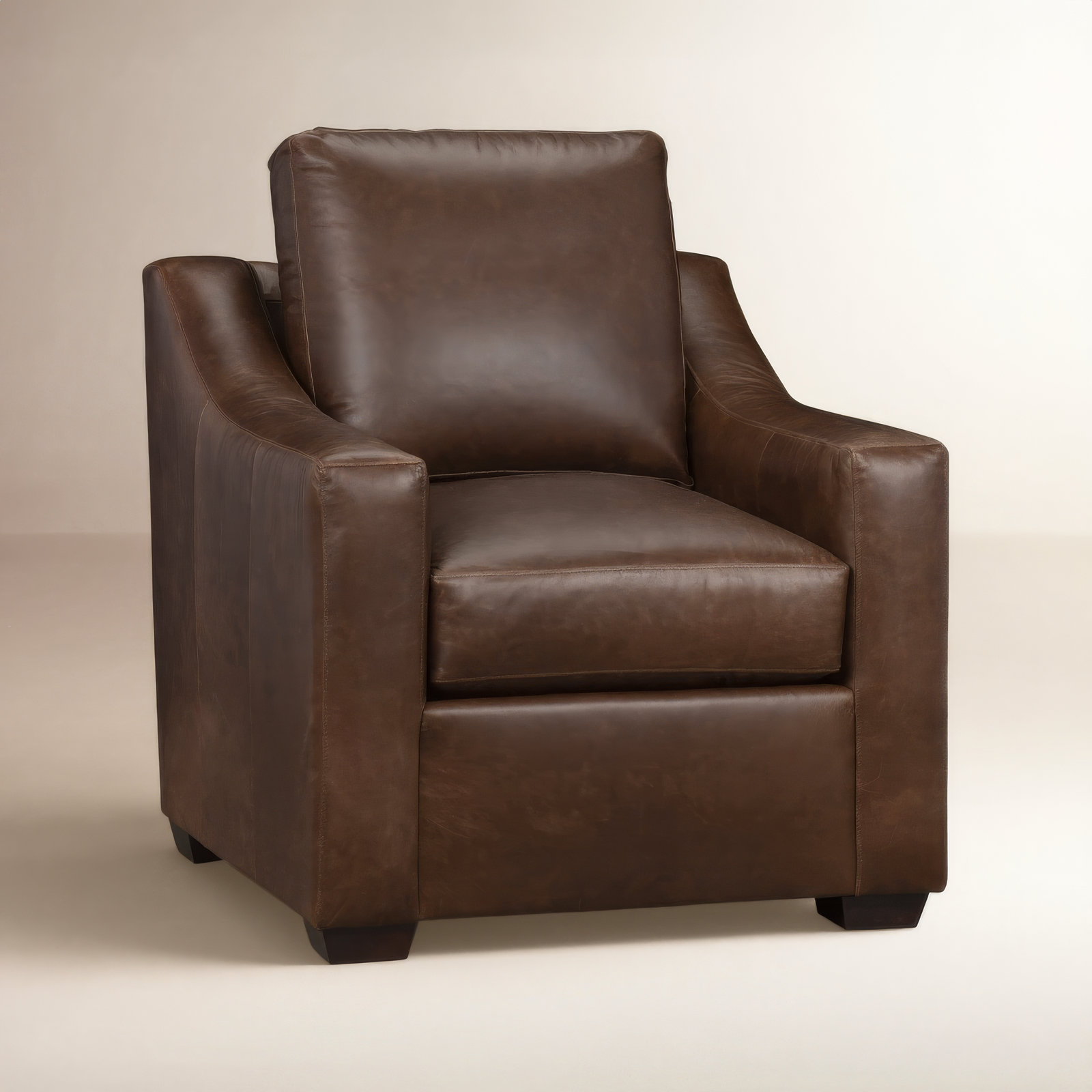 Cranbrook Armchair, Bistro Rustic Genuine Leather