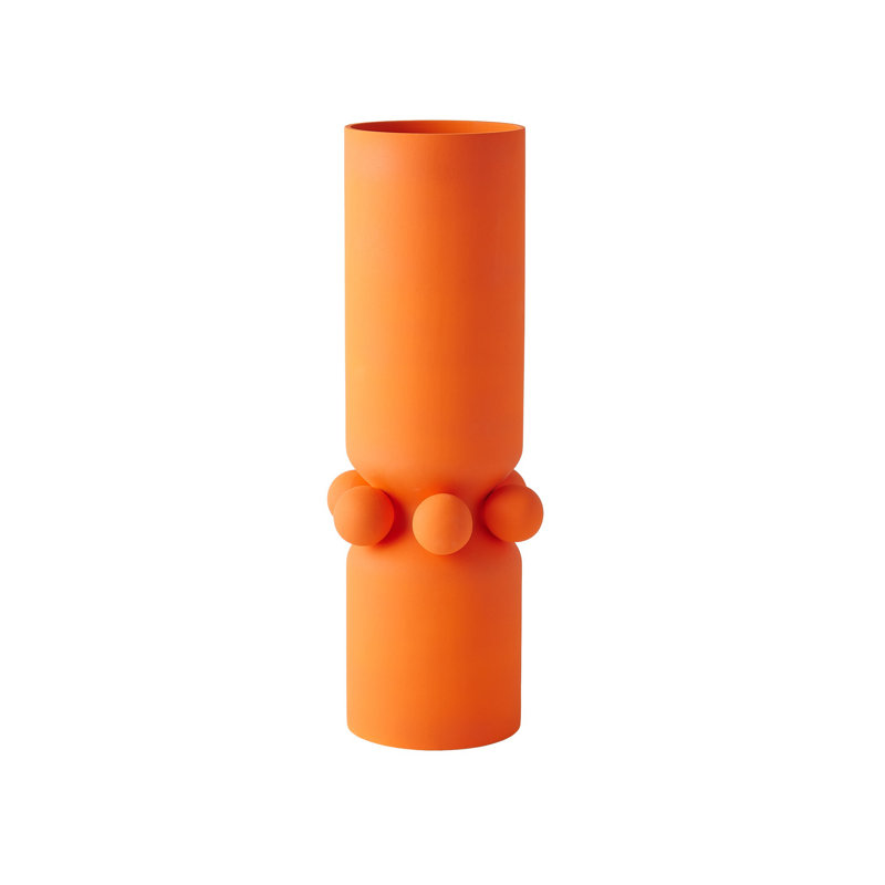 Vase de table en céramique fabriqué à la main Hera, Orange, H 20,75 po x l 8 po x P 8 po