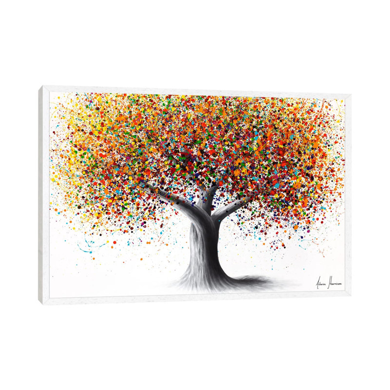 Peace Tree by Ashvin Harrison - Gallery-Wrapped Canvas Giclée on Canvas, 66.04 cm H x 45.72 cm W, White Floater Frame