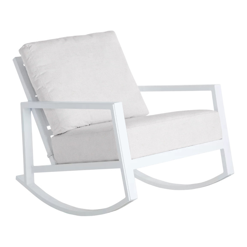 Fauteuil berçant Avondale - Craie, Sunbrella® ‑ lin neige, Craie, No Welt + Dream Fill