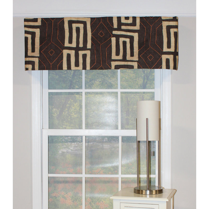 Abagail Cotton Damask Tailored Window Valance