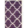 Tapis mauve / ivoire en laine Carolene
