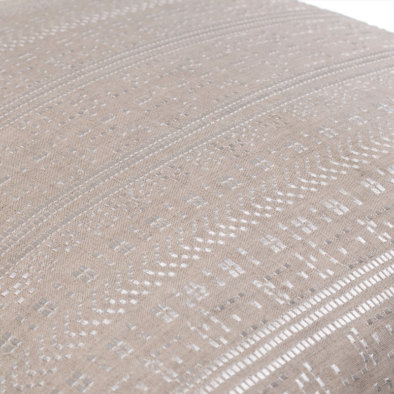 Theodore Accent Pillow, 20"H x 20"W, Beige/Off White Geometric