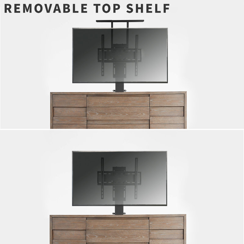 Black Motorized TV Stand with Remote Control for 32-48 inch Screens