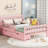 Curits 2 Drawers Platform Bed with Guardrails-507201409-507201413
