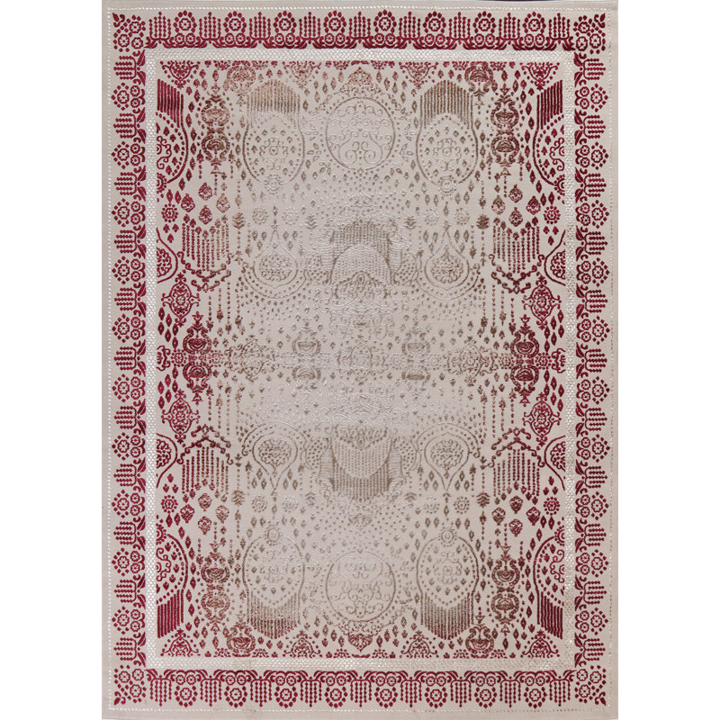 Tapis oriental géométrique transitionnel géométrique 3 x 5, Rectangle 7 pi 10 po x 9 pi 10 po