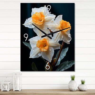 Traeger - Daffodils Wall Clock Oversized