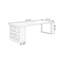 Bureau d'écriture rectangulaire en bois massif noyer-37122644