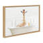 Giraffe In Bubble Bath Neutral Style by Amy Peterson Framed Canvas Wall Art Print-422174748
