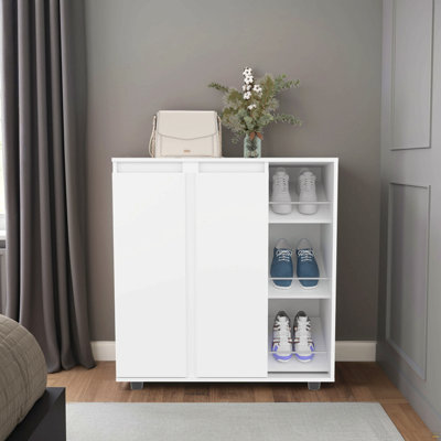 Range-chaussures H 36 po, 2 portes, 11 tablettes