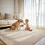 Tapis moderne antidérapant beige doux et confortable-153602106