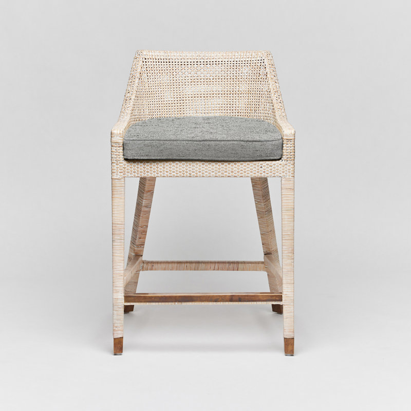 Tabouret de comptoir 26 po Boca, Cadre délavé jade / blanc