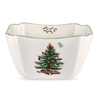 Christmas Tree SMALL SQUARE BOWL 6.75"