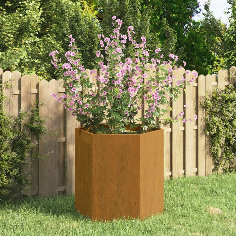 Planter Rusty Corten Steel, 45m H x 40cm W x 40cm D