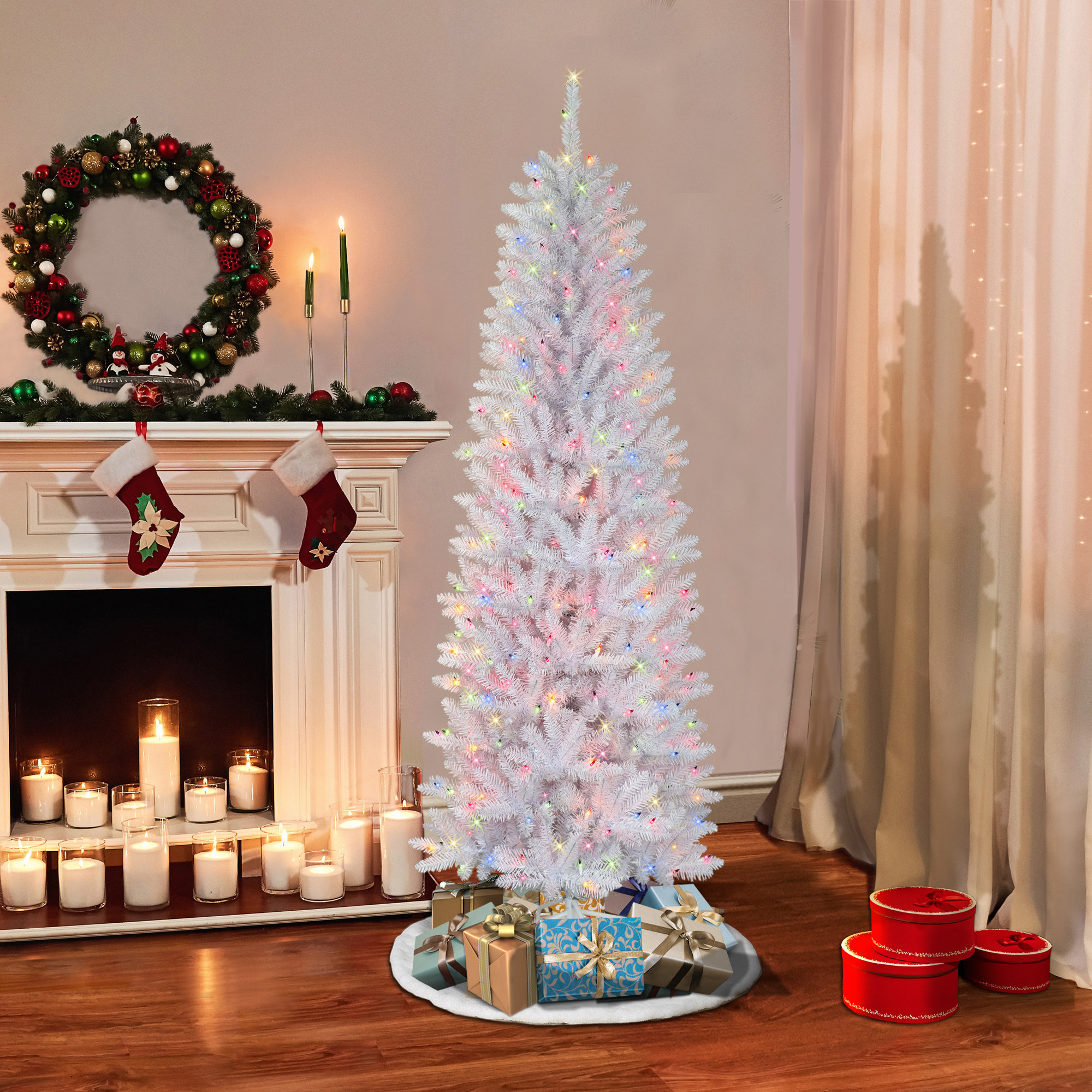78' Artificial Fir Christmas Tree with Color & Clear Lights