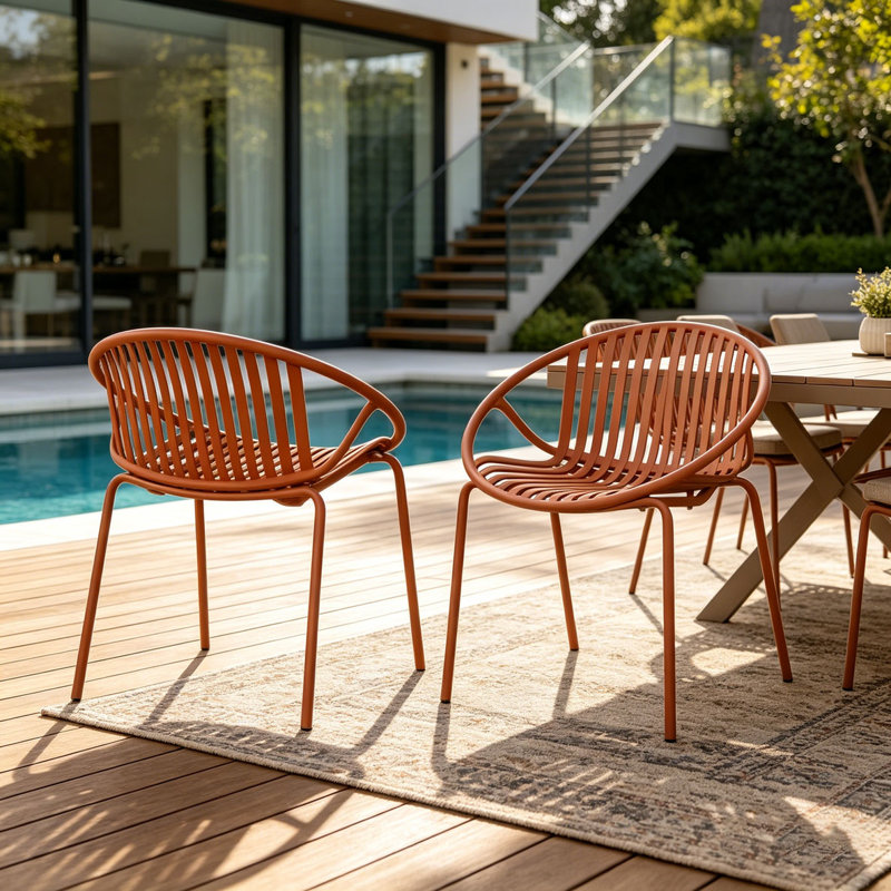 Chaises de patio, Orange