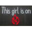 Enseigne néon This Girl is On Fire - 17 po x 28 po