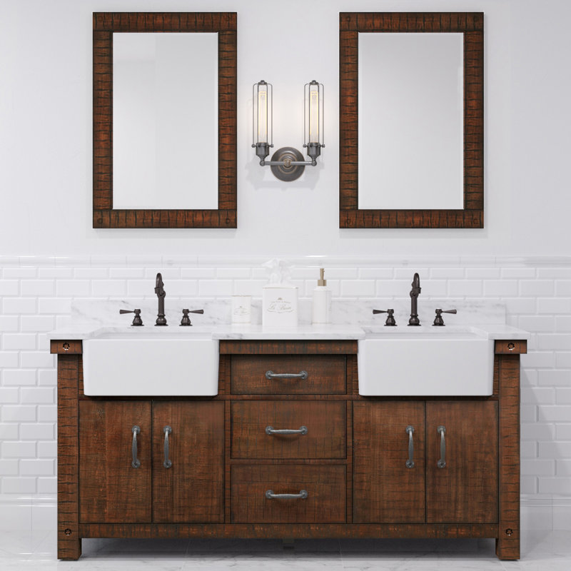 Paisley 72'' W Double Vanity, No, Rustic Sienna
