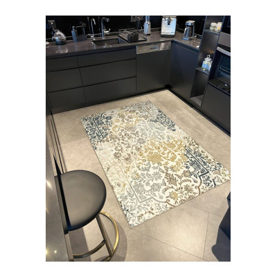 Traditional Floral Vintage Decorative Machine Washable Area Rug