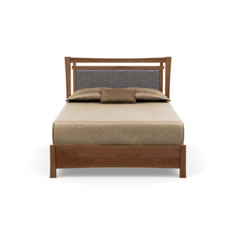 Monterey Upholstered Platform Storage Bed, California King, Saddle Cherry, Sterling Fabric
