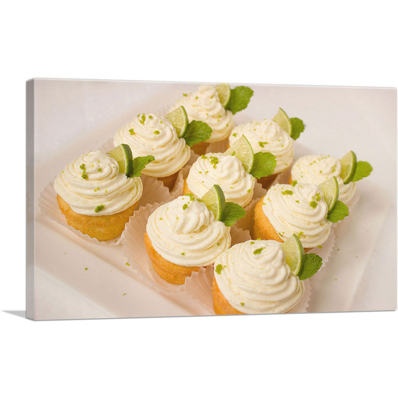 Cupcakes Diner restaurant Decor - reproduction de photo sur toile tendue, H 12 po x l 18 po x 1,5 po