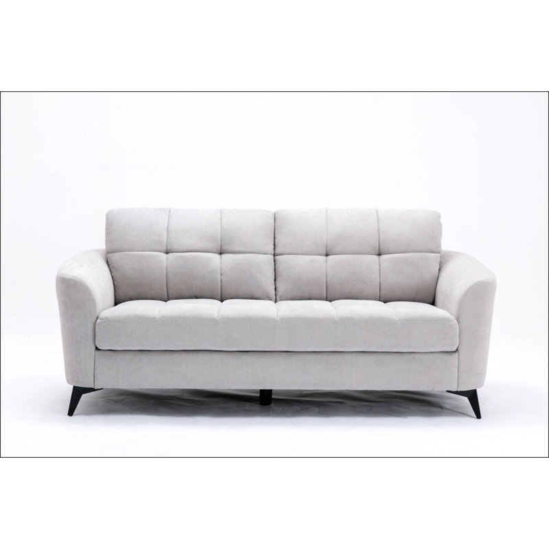 79" Woven Fabric Sofa, Light Gray