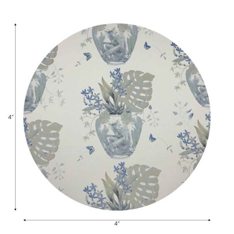 Sous-verres ronds en cuir Monkey, Poudre