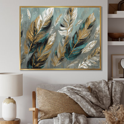 Impression sur toile Gyden Gold Feather Extravaganza I