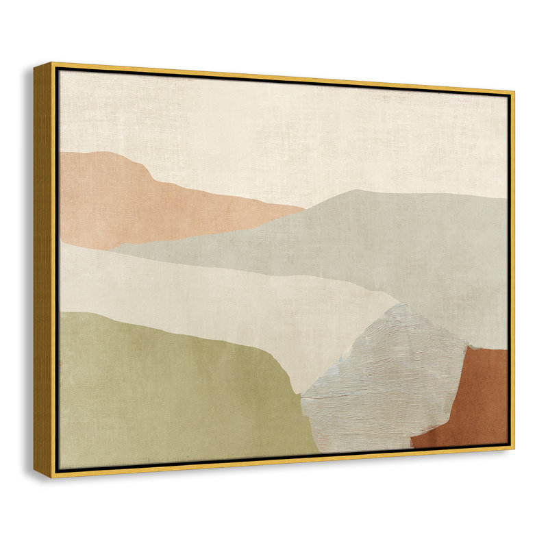 «Elspeth Pastel Views - Floater Frame», peinture sur toile, H 31,5 po x l 41,5 po, Gold