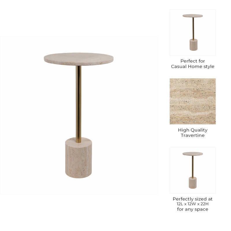 Belliso Large Rounded Marble Table, Brown