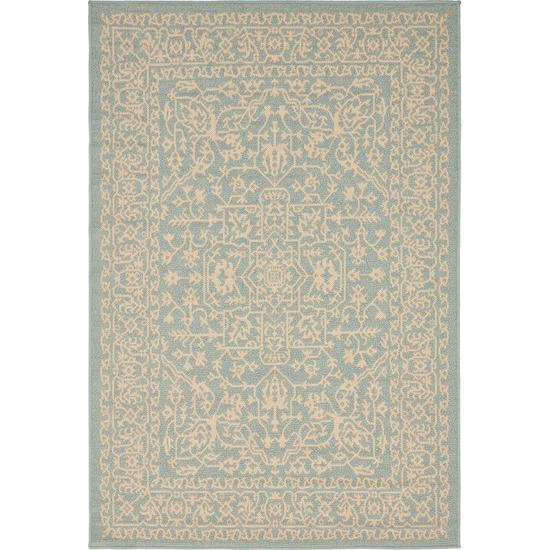 Outdoor Veranda Area Rug Sky Color, Rectangle 5' x 8'
