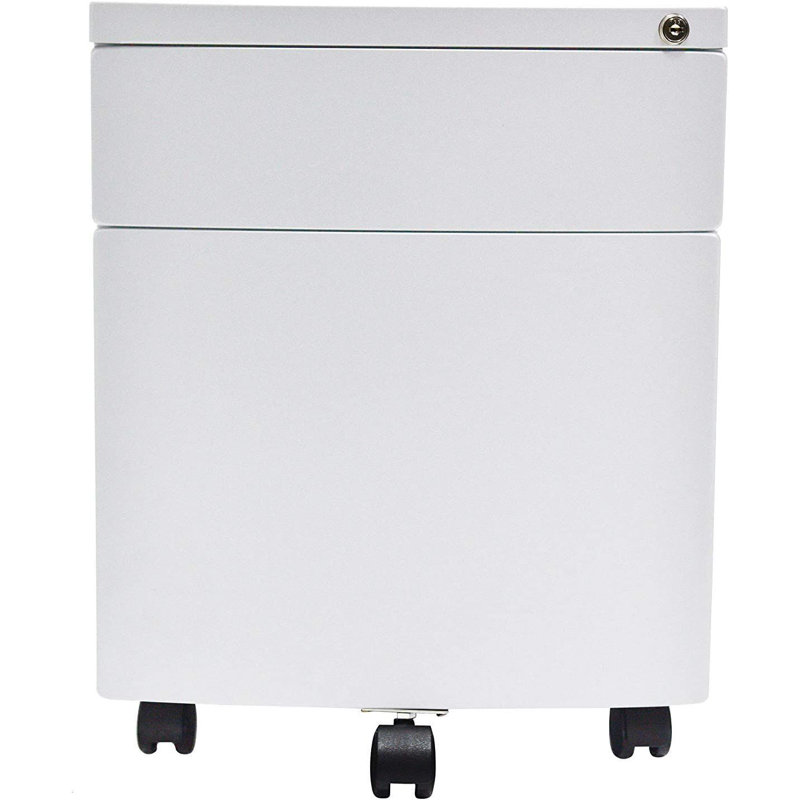 Classeur vertical mobile 2 tiroirs Keighly, Blanc