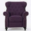 Fauteuil inclinable avec accoudoirs roulés prune Accents