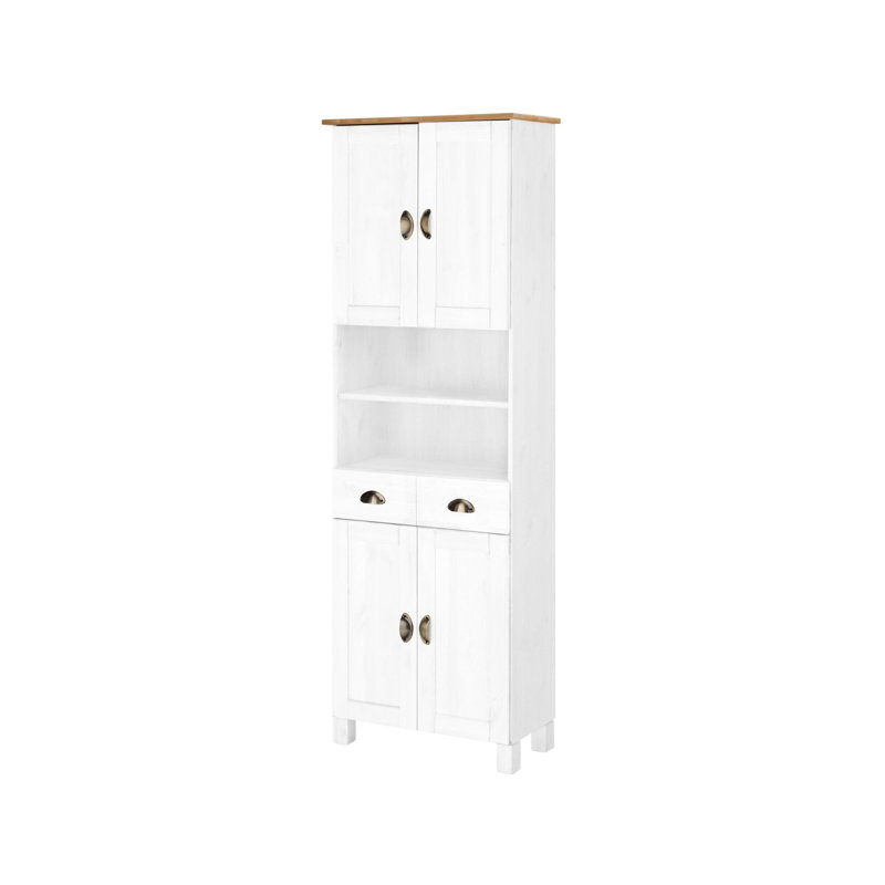 Taounate Solid Wood Tall Bathroom Cabinet