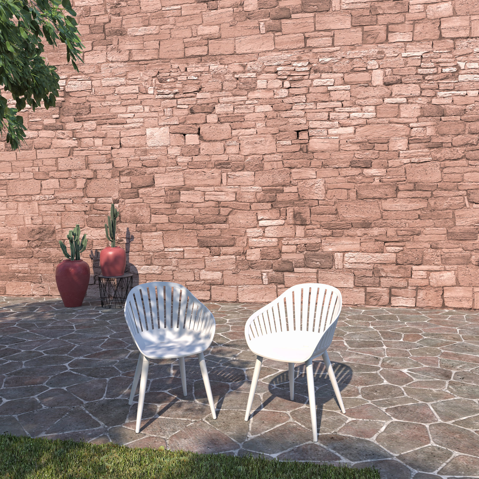 Keliann Premium All-Weather Wicker Outdoor Dining Armchair with Cushion