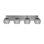 Edge 4 Light Bath Bar Shown With 6" Ribbed Glass
