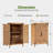 2.05 ft W x 1.5 ft D Outdoor Wood Tool Shed, Garden Wooden Tool Cabinet with Double Doors-74282563