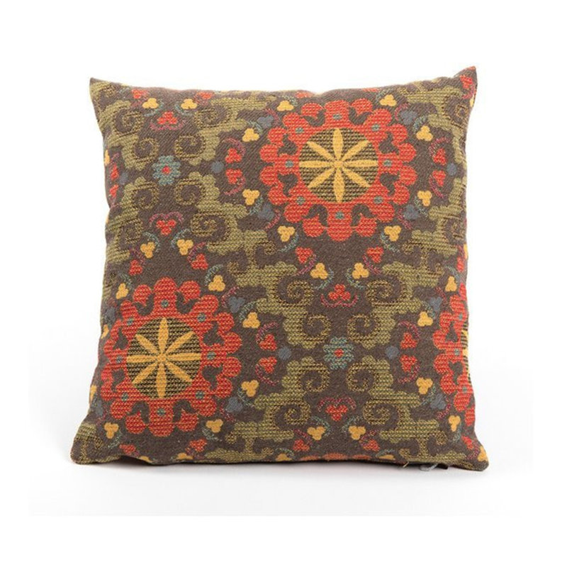 Coussin brun de qualité supérieure, 15 x 17,7 x 5,9 pouces | Tissu 100% polycoton, rembourrage en fibres | Lavable à la machine, housse amovible | Idéal pour la décoration intérieure, les sièges confortables et les accents élégants pour toute pièce