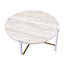 Table basse ronde avec cadre en métal