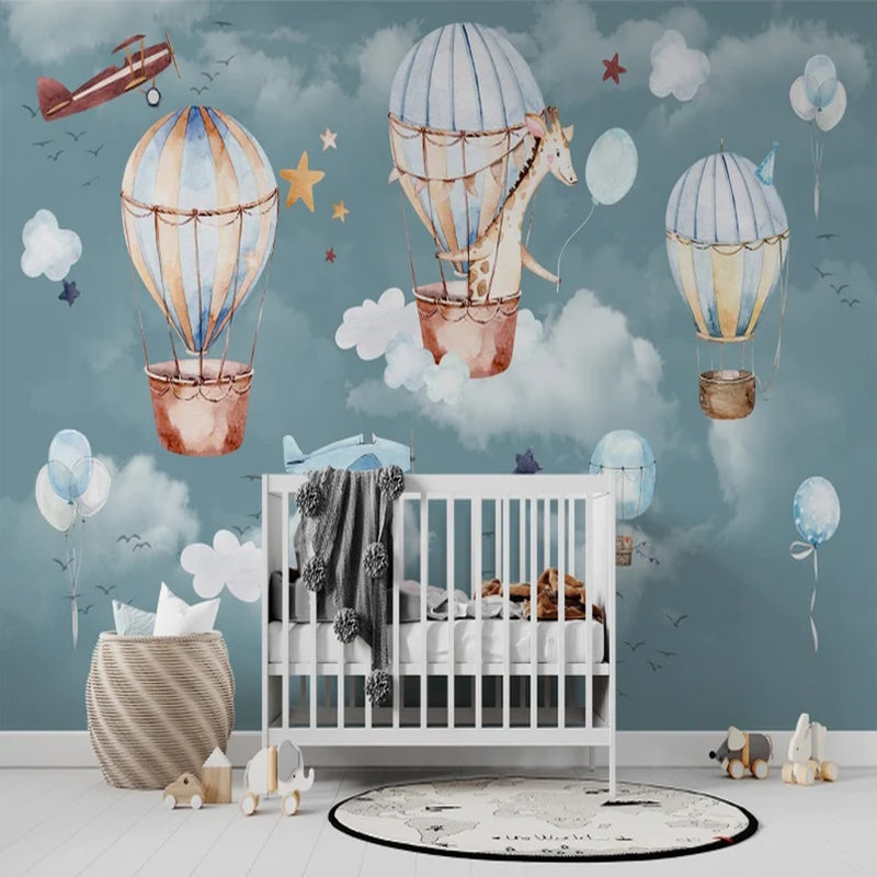 Girafe’s Cloudy Adventure In Balloonland, L 108 po x l 96 po