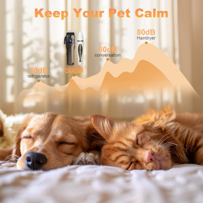 Dog Grooming Kit, Dog Clippers For Grooming Paw Trimmer Nail Grinder, Low Noise Rechargeable Cordless, Pet Shaver With Stainless Steel Blade For Pets