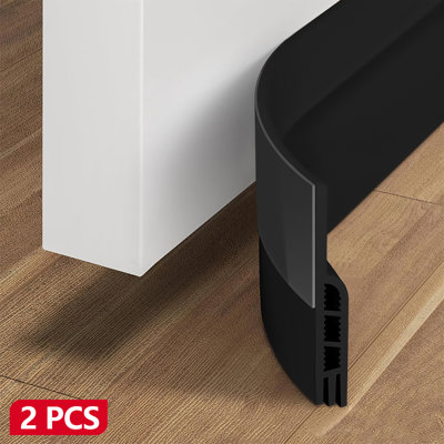 Under Door Sweep Weather Stripping Draft Stoppers-Wind Blocker Strong Adhesive Bottom Seal Strip 2pcs