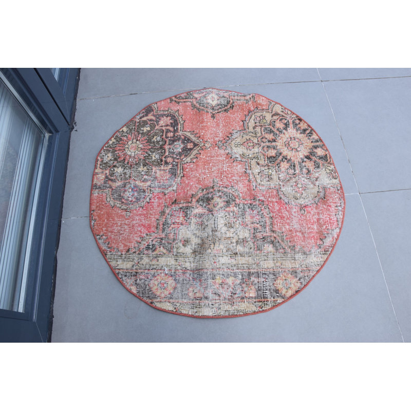 Tapis turc délicieusement rétro avec motif floral complexe pour maisons bohémiennes