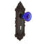 Victorian Plate with Decorative Keyhole and Crystal Cobalt Door Knob-783183429