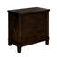 Rustic Style Dark Walnut Solid Wood Bedside Stand With 3 Drawers And Black Pulls 3 Table In Finish,