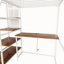 Lit mezzanine simple en métal avec lit blanc - utilisation dans la chambre à coucher, charge intégrée, lumières DEL, blanc fort et dormant