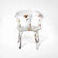 Fauteuil en cristal transparent et branches en acrylique transparent avec accents en bois naturel - Chaise d'appoint moderne et luxueuse pour le salon et la décoration intérieure