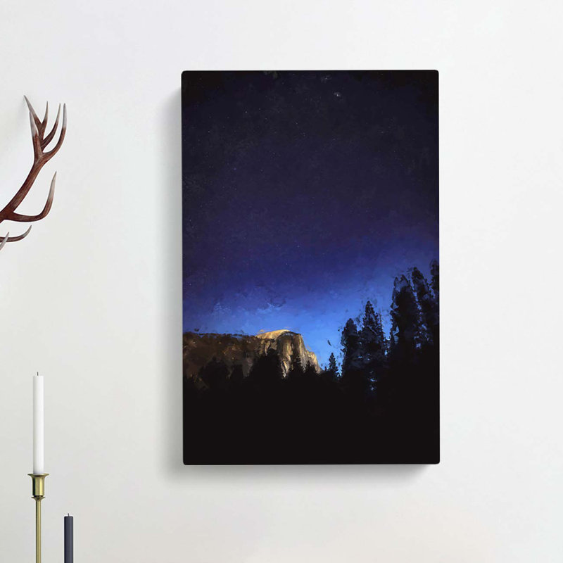 Stars Above Yosemite In Abstract - Wrapped Canvas, 60cm H x 40cm W x 3cm D